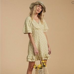 BillaBong x the salty blonde green dress